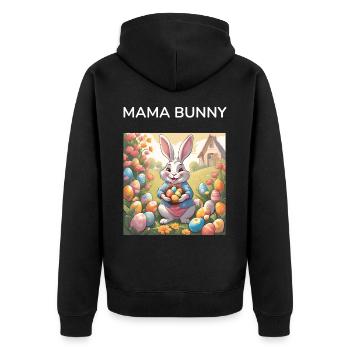 Maman de Pâques Mère Lapin - Veste à capuche bio Premium Unisexe - noir - Dos - Nico (187cm)