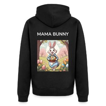 Maman Lapin Maman Cadeau - Veste à capuche bio Premium Unisexe - noir - Dos - Nico (187cm)