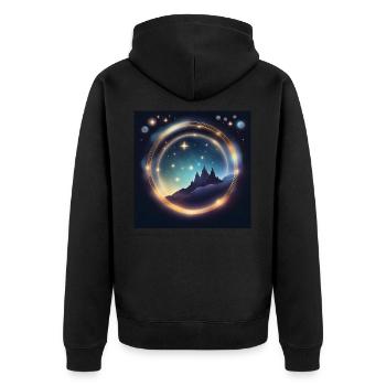 Leo Leo Leo Zodiac Gift - Unisex Premium Organic Zip Hoodie - black - Back - Nico (187cm)