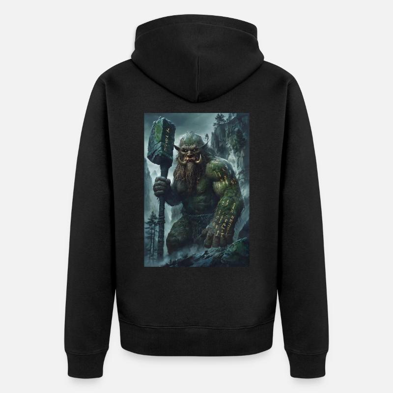 Mythologie géante Cadeau géant - Veste à capuche bio Premium Unisexe - noir