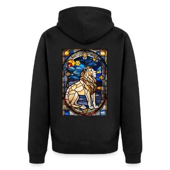 Signe de Feu du zodiaque Lion Cadeau - Veste à capuche bio Premium Unisexe - noir - Dos - Nico (187cm)