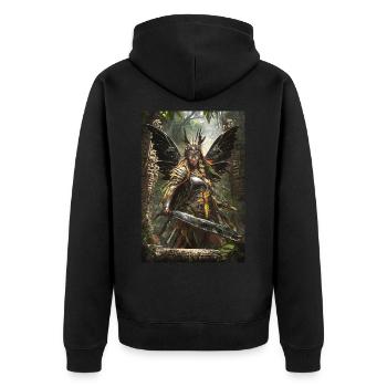 Guerrier Mythologie Mythe Cadeau - Veste à capuche bio Premium Unisexe - noir - Dos - Nico (187cm)