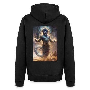 Genie Gini mythologie mythe cadeau - Veste à capuche bio Premium Unisexe - noir - Dos - Nico (187cm)