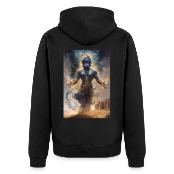 Gini Mythologie Mythe Cadeau - Veste à capuche bio Premium Unisexe - noir - Dos - Nico (187cm)
