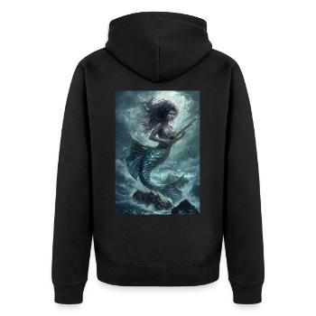 Sirène Mythologie Mythe Cadeau - Veste à capuche bio Premium Unisexe - noir - Dos - Nico (187cm)