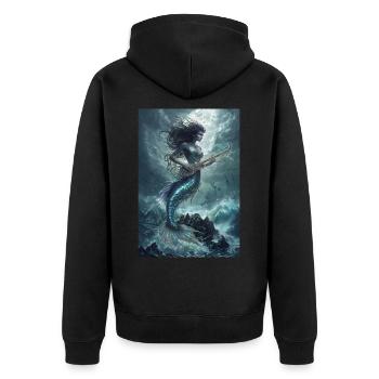 Légende Sirène Mythe Cadeau - Veste à capuche bio Premium Unisexe - noir - Dos - Nico (187cm)