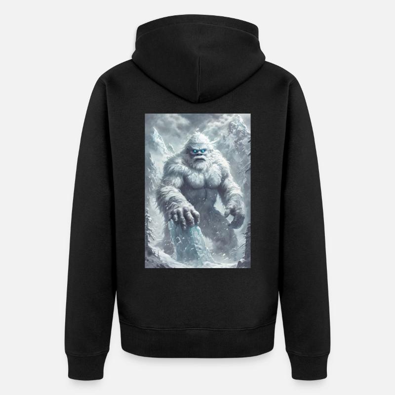 Yeti Legend Mythe Cadeau - Veste à capuche bio Premium Unisexe - noir