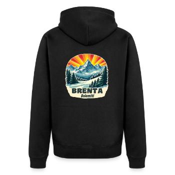 Brenta Dolomites - Veste à capuche bio Premium Unisexe - noir - Dos - Nico (187cm)