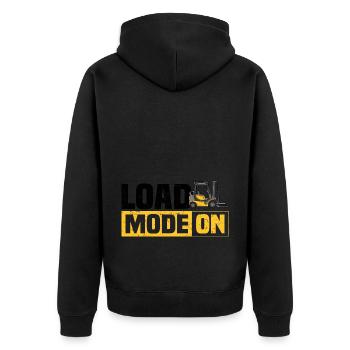 Forklift driver - Unisex Premium Organic Zip Hoodie - black - Back - Nico (187cm)