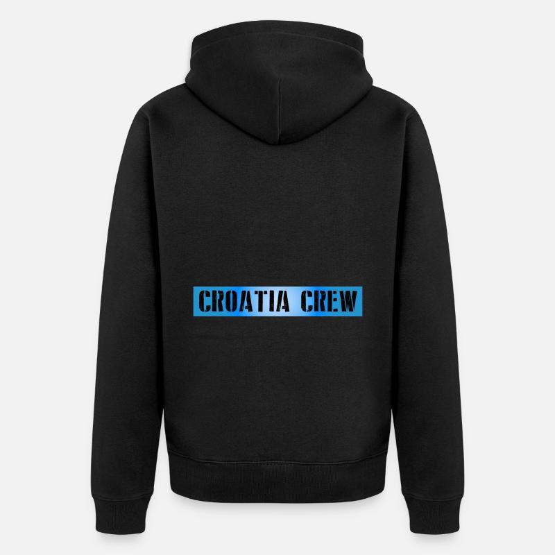Croatie Équipage - Veste à capuche bio Premium Unisexe - noir