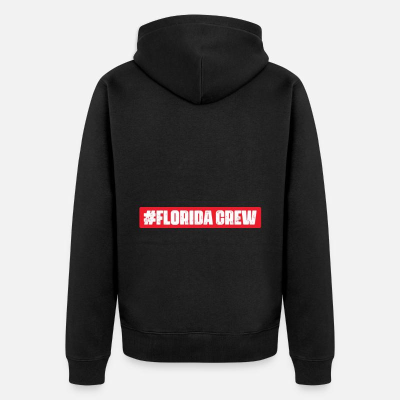 Florida Crew - Unisex Premium Bio Zip Hoodie - Schwarz