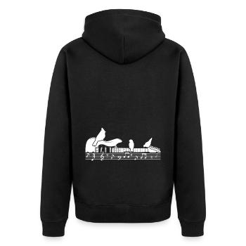 Guitare électrique Oiseaux Nature Musique - Veste à capuche bio Premium Unisexe - noir - Dos - Nico (187cm)