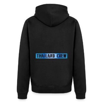Thailand Crew - Unisex Premium Bio Zip Hoodie - Schwarz - Hinten - Nico (187cm)