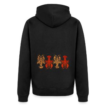 Krebssaison Lustige Krebse kochen Hummer kochen - Unisex Premium Bio Zip Hoodie - Schwarz - Hinten - Nico (187cm)