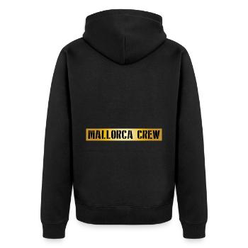 Mallorca Crew - Unisex Premium Bio Zip Hoodie - Schwarz - Hinten - Nico (187cm)