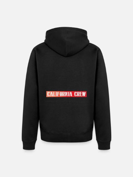 California Crew - Unisex Premium Bio Zip Hoodie - Schwarz