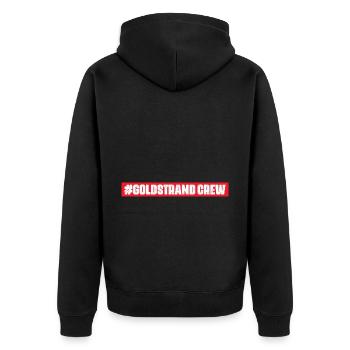 Golden Sands Crew - Unisex Premium Organic Zip Hoodie - black - Back - Nico (187cm)