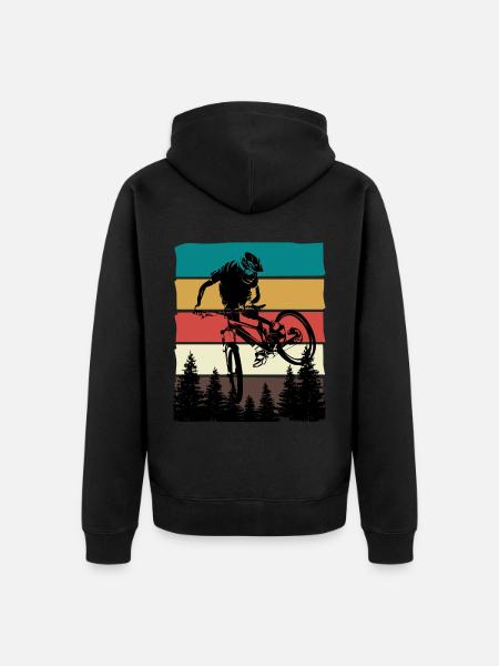 1 10 - Unisex Premium Organic Zip Hoodie - black