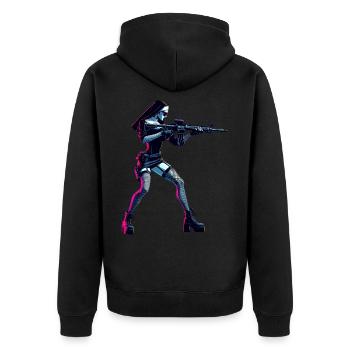 Divine Justice - Veste à capuche bio Premium Unisexe - noir - Dos - Nico (187cm)