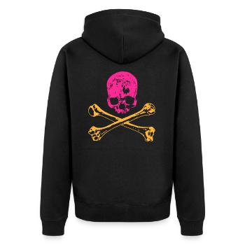Crâne et os - Veste à capuche bio Premium Unisexe - noir - Dos - Nico (187cm)