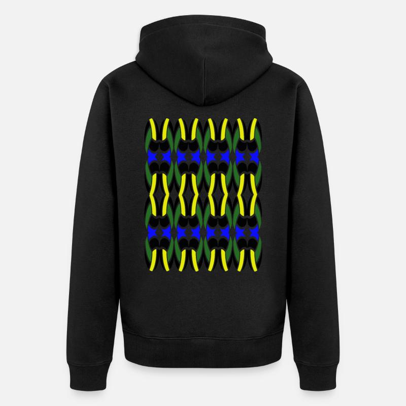 Design multicolore unique - Veste à capuche bio Premium Unisexe - noir