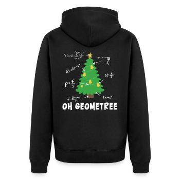 Oh Geometree Merry Christmas Math Arithmétique - Veste à capuche bio Premium Unisexe - noir - Dos - Nico (187cm)