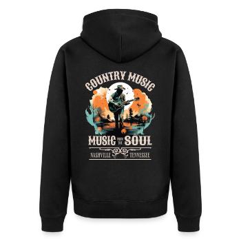 Musique country Guitare Guitariste Chanteur Vintage - Veste à capuche bio Premium Unisexe - noir - Dos - Nico (187cm)