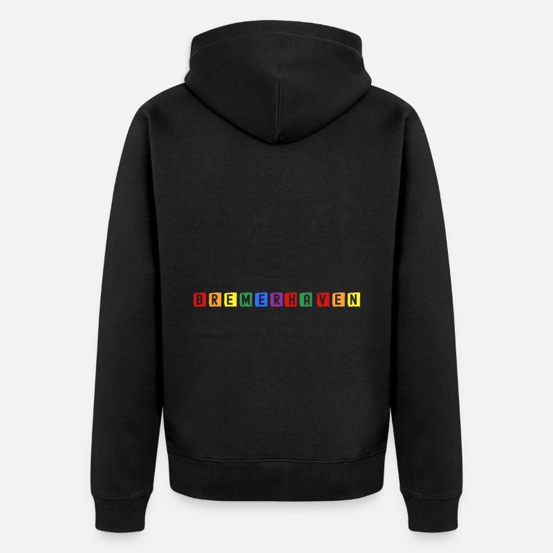 Bremenerhaven - Unisex Premium Bio Zip Hoodie - Schwarz