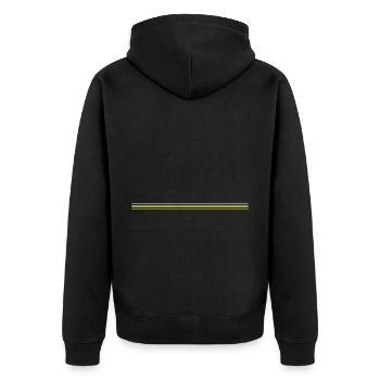 Dash Symbol Line - Unisex Premium Organic Zip Hoodie - black - Back - Nico (187cm)