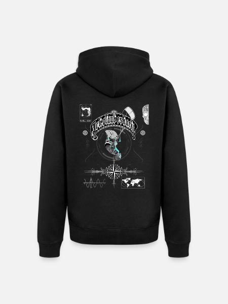 I think it's hacking kiters - Unisex Premium Organic Zip Hoodie - black