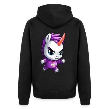 Grim Unicorn Design - Mystical Magic - Veste à capuche bio Premium Unisexe - noir - Dos - Nico (187cm)