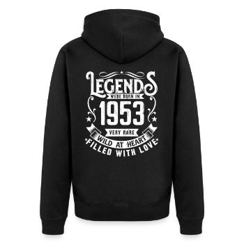 Légendaire Depuis 1953 Né en 1953 Cadeau 1953 - Veste à capuche bio Premium Unisexe - noir - Dos - Nico (187cm)