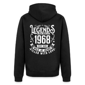 Légendaire Depuis 1968 Né en 1968 Cadeau 1968 - Veste à capuche bio Premium Unisexe - noir - Dos - Nico (187cm)