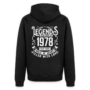 Légendaire Depuis 1978 Né en 1978 Cadeau 1978 - Veste à capuche bio Premium Unisexe - noir - Dos - Nico (187cm)