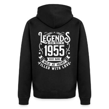 Légendaire Depuis 1955 Né en 1955 Cadeau 1955 - Veste à capuche bio Premium Unisexe - noir - Dos - Nico (187cm)