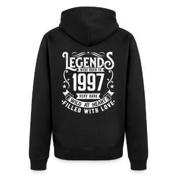 Légendaire Depuis 1997 Né en 1997 Cadeau 1997 - Veste à capuche bio Premium Unisexe - noir - Dos - Nico (187cm)