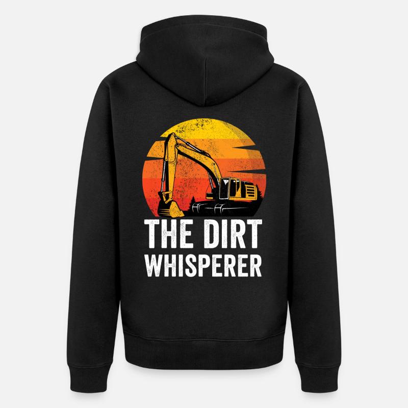 Baggerfahrer Baggerfahrer - Unisex Premium Bio Zip Hoodie - Schwarz