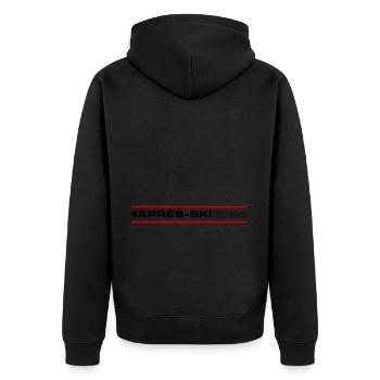 Après Ski 2024 - Unisex Premium Organic Zip Hoodie - black - Back - Nico (187cm)