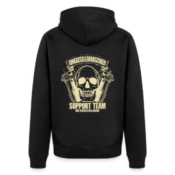 Junggesellenabschied Party Crew Feiern Hochzeit - Unisex Premium Bio Zip Hoodie - Schwarz - Hinten - Nico (187cm)