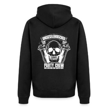 Junggesellenabschied Party Crew Feiern Hochzeit - Unisex Premium Bio Zip Hoodie - Schwarz - Hinten - Nico (187cm)