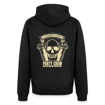 Junggesellenabschied Party Crew Feiern Hochzeit - Unisex Premium Bio Zip Hoodie - Schwarz - Hinten - Nico (187cm)
