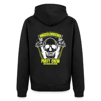 Junggesellenabschied Party Crew Feiern Hochzeit - Unisex Premium Bio Zip Hoodie - Schwarz - Hinten - Nico (187cm)