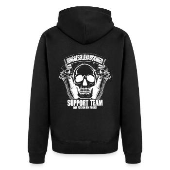 Junggesellenabschied Party Crew Feiern Hochzeit - Unisex Premium Bio Zip Hoodie - Schwarz - Hinten - Nico (187cm)