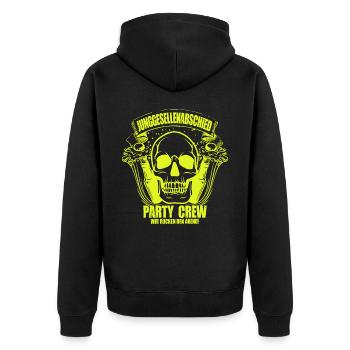 Junggesellenabschied Party Crew Feiern Hochzeit - Unisex Premium Bio Zip Hoodie - Schwarz - Hinten - Nico (187cm)