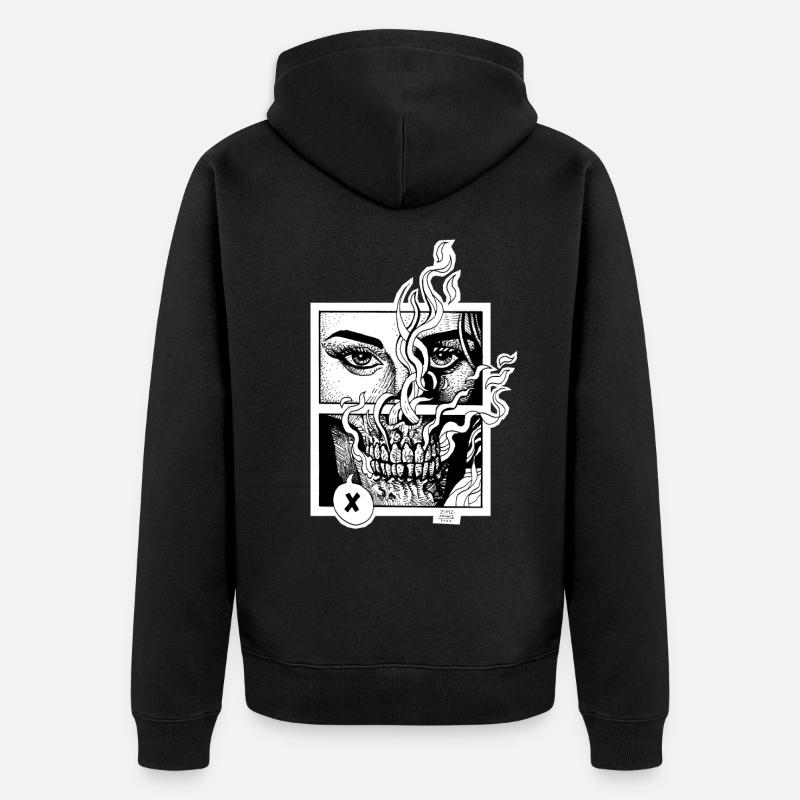 Stranger end - Unisex Premium Bio Zip Hoodie - Schwarz