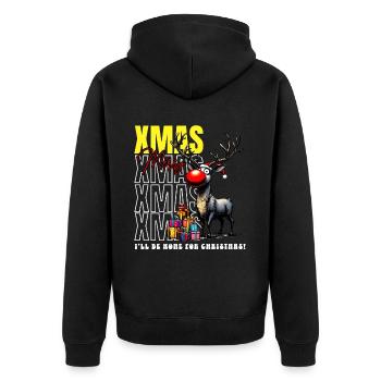 Noël Joyeux Noël Renne - Veste à capuche bio Premium Unisexe - noir - Dos - Nico (187cm)