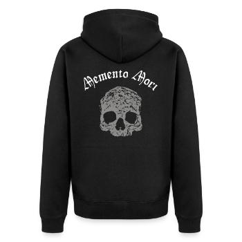 Crâne gris - Memento Mori - Veste à capuche bio Premium Unisexe - noir - Dos - Nico (187cm)