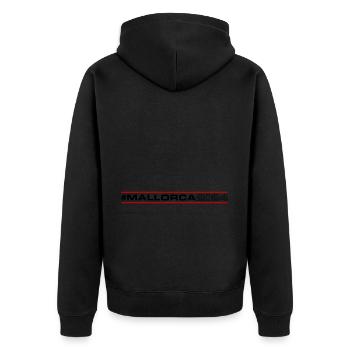 Mallorca 2024 - Unisex Premium Bio Zip Hoodie - Schwarz - Hinten - Nico (187cm)