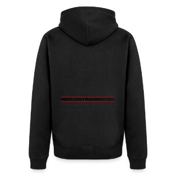 Goldstrand 2024 - Unisex Premium Bio Zip Hoodie - Schwarz - Hinten - Nico (187cm)