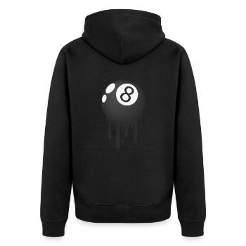 Billiard ball - Unisex Premium Organic Zip Hoodie - black - Back - Nico (187cm)